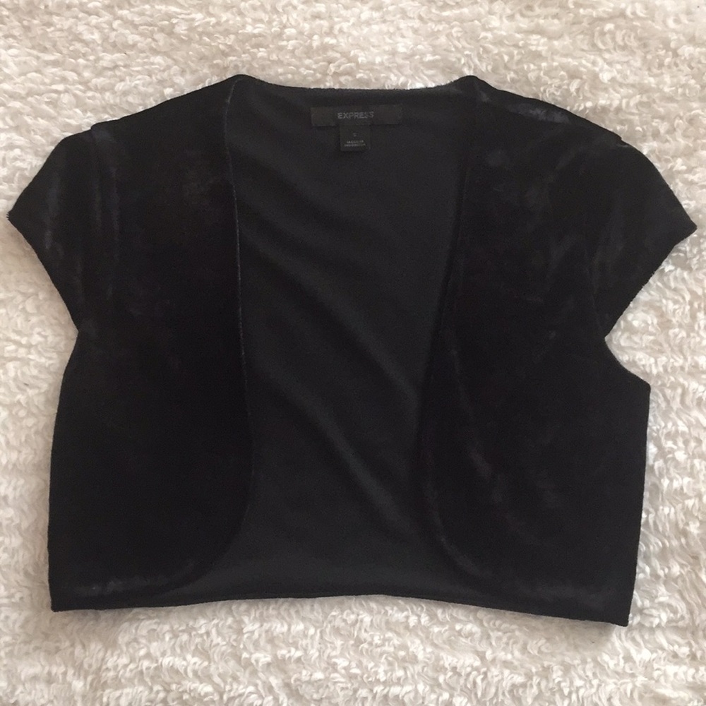 Express Velvet Cropped Shrug